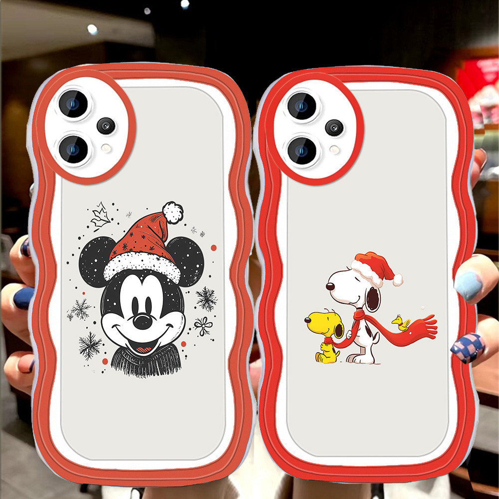 S-39 คริสต์มาส Mickey สําหรับ Realme 9 Pro Plus 14X 9i C30 C35 14 C31 14T 5G TPU โปร่งใส
