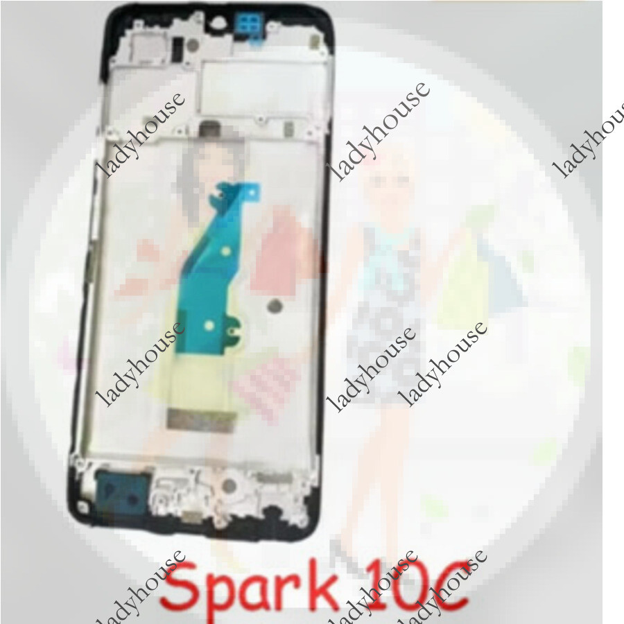 กรอบด้านหน้า LCD สําหรับ Tecno Spark 10C 9T 9 Pro KI5k KI5m KI5q KI7 KI8 กรอบด้านหน้าเปลี่ยน