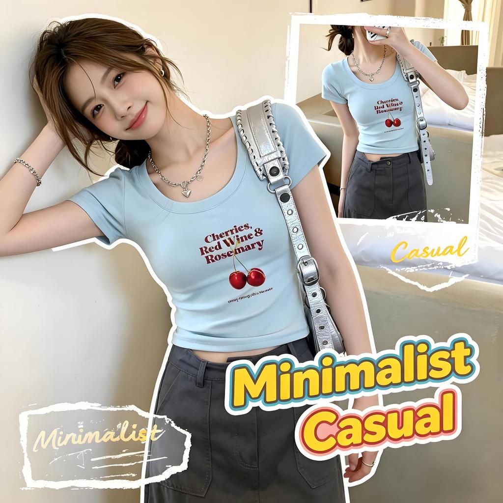 Minimalist Women's Top Daily Wear Slim Fit for Women