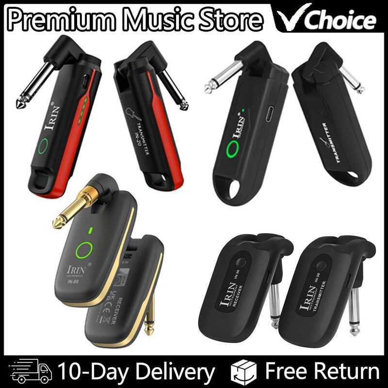 C IRIN Wireless Guitar System Wireless Audio Transmitter Receiver For Electric Guitar Bass Guitar E
