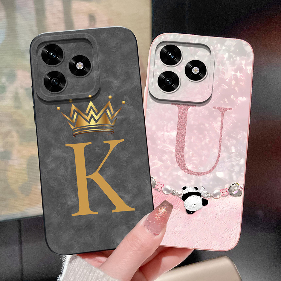 เคสซิลิโคนอ่อนนุ่มสําหรับ Honor Play 10 10A น่ารักการ์ตูนรูปแบบแพนด้า 26 ตัวอักษรคู่ Ultrathin ปลอกสําหรับ HonorPlay10 10A ฝาครอบป้องกัน Capa
