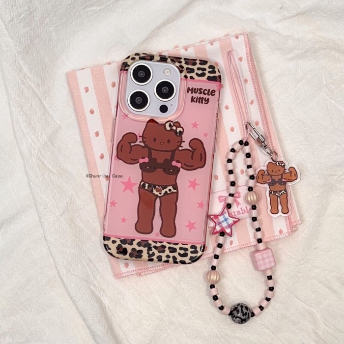 เคสโทรศัพท์ Apple 16pro iPhone15/14promax เคสโทรศัพท์แมวคิตตี้สร้างสรรค์ iPhone 13/12/xr/11 เคสโทรศัพท์การ์ตูนตลก