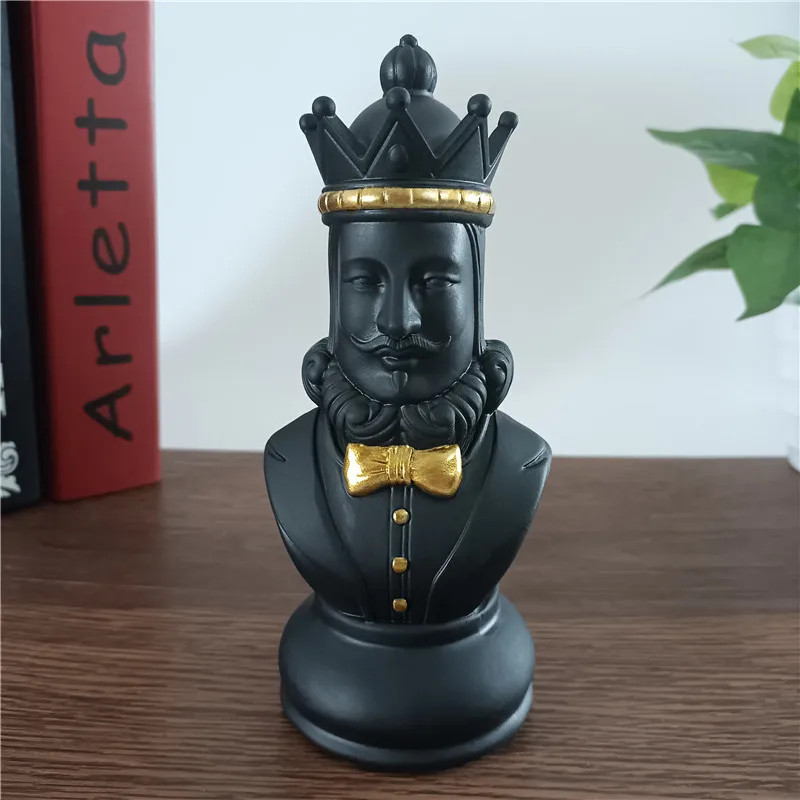 18CM Resin International Chess Figurines Statue Chess Pieces Board Games Accessories Home Office De