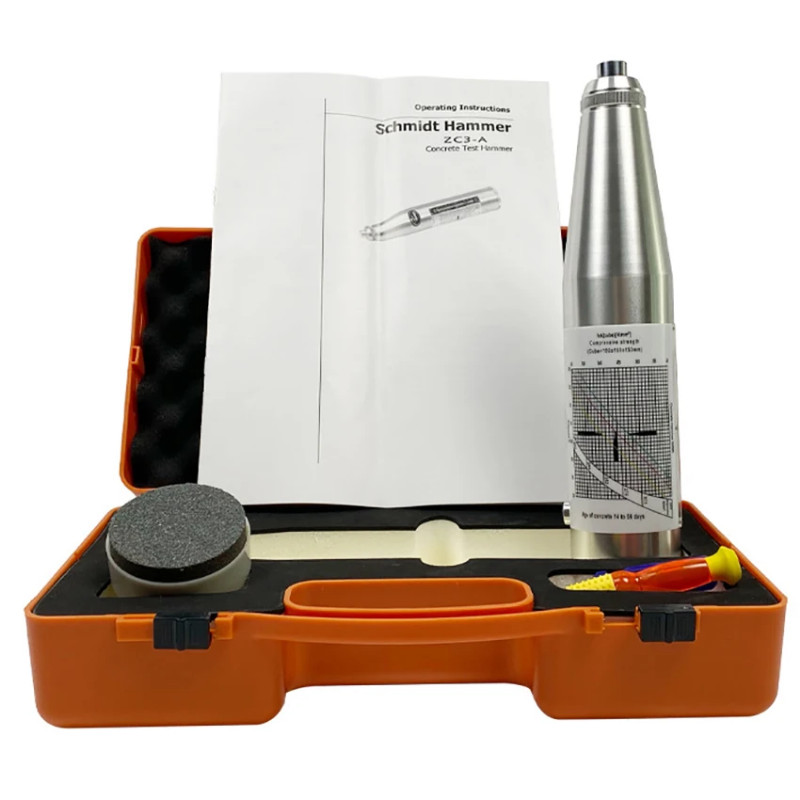 ZC3-A silver rebound hammer for mortar sclerometer zc3 concrete test hammer sliver Schmidt Hardness