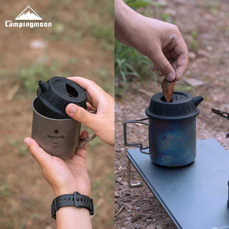 C S-Gf-Bk Black Food Grade Silicone Shila Cup Lid Camping Coffee Pour-Over Pot Lid Titanium Cup Cov