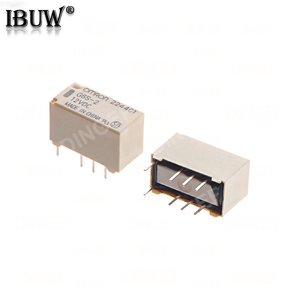 5PCS ใหม่ G6S-2 5VDC 12VDC 24VDC สัญญาณรีเลย์ 8Pin DC 5V 12V 24V 2A Mini สัญญาณรีเลย์