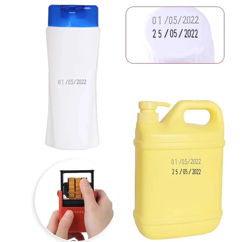 Portable Self-inking Date Stamp Day/Month/Year For Manufacturing Date Bags Boxes Bottle Prited Offi