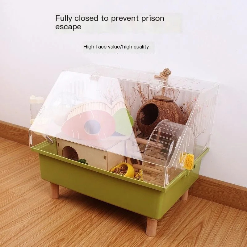 Cage Hamster Villa Hamster Golden Bear Running Wheel Acrylic Large Villa Supplies Feeding Box Cage