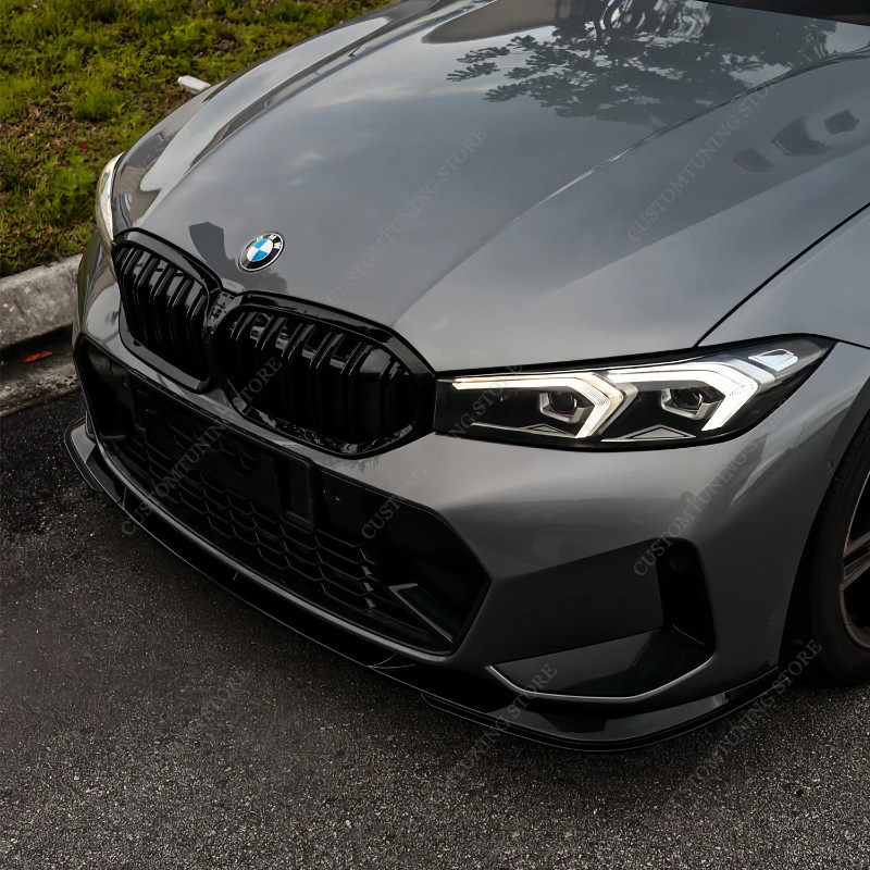 For BMW G20 G21 Lci M Sport 3D Style Front Bumper Lip Spoiler Diffuser Splitter 330i 330e M340i M34