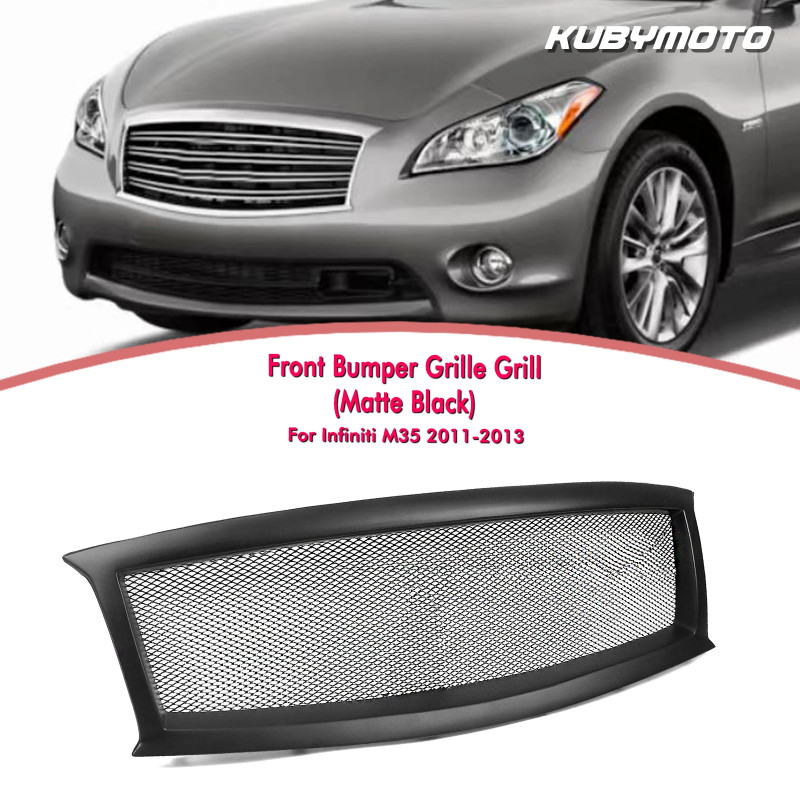 Car Front Bumper Grille Center Racing Grill Hood Mesh Grid For Infiniti M35h M37 M56 Nissan Fuga 20