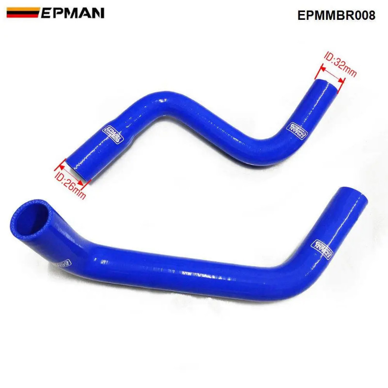 EPMAN Silicone Intercooler Turbo Radiator Hose Kit For MIT LANCER 1.6 4G18 MT 06+ (2pcs) EPMMBR008
