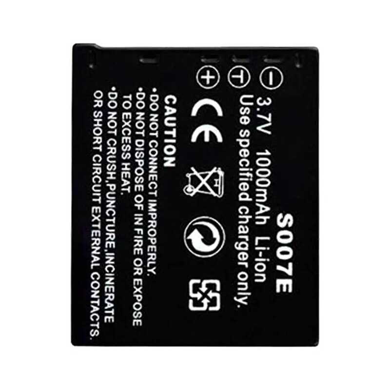 Camera Battery Cga-S007E 1000mAh For Panasonic Dmc-TZ3 Dmc-TZ5 Dmc-TZ4 DH8211 2X Cga-S007A