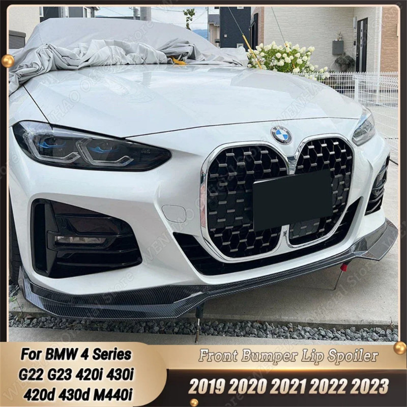 Front Bumper Lip Spoiler Body Kit Tuning For BMW 4 Series G22 G23 420i 430i 420d 430d M440i 2019-20