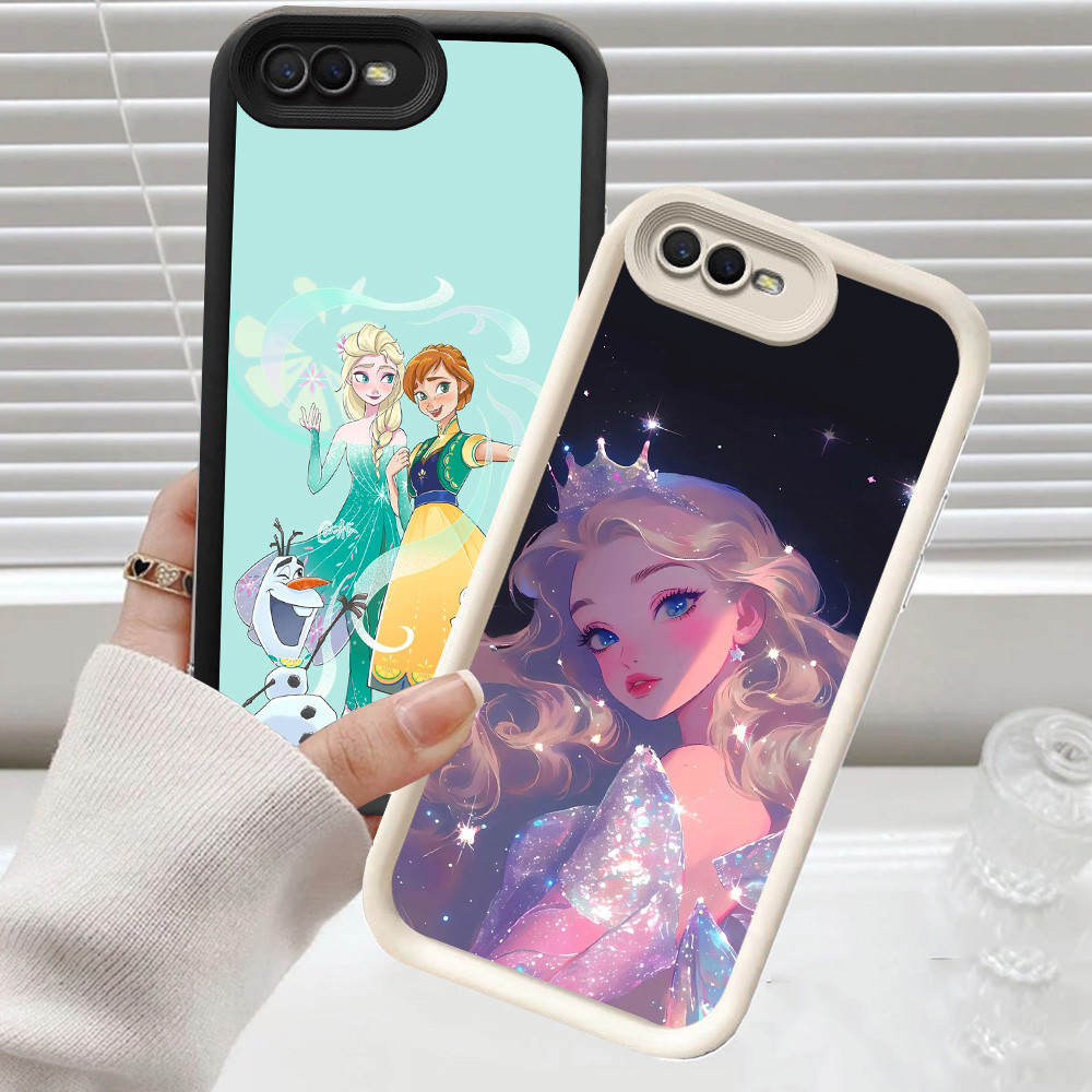 CH53 Elsa และ Anna Soft Casing สําหรับ OPPO A37 A83 A3S A12E Realme C2s A1K C2 A5 A39 เคสป้องกัน