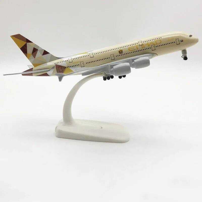 C 20Cm Scale Aircraft Etihad Airways A380 Airplane Toy Metal Model Toy Alloy Diecast Model Aircraft