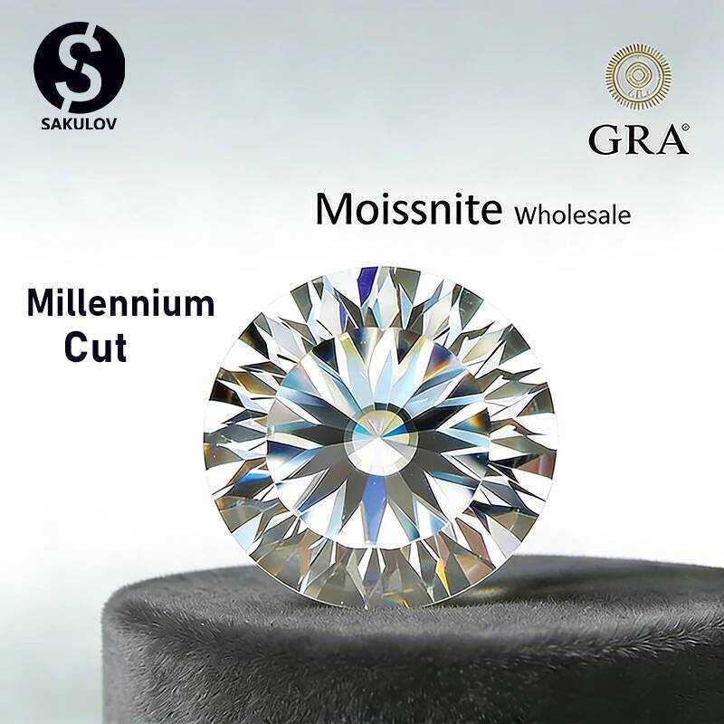 C New White Millennium Cut Moissanite Loose Stones 1.0-5.0Ct D Color With GRA Certifie For Jewelry