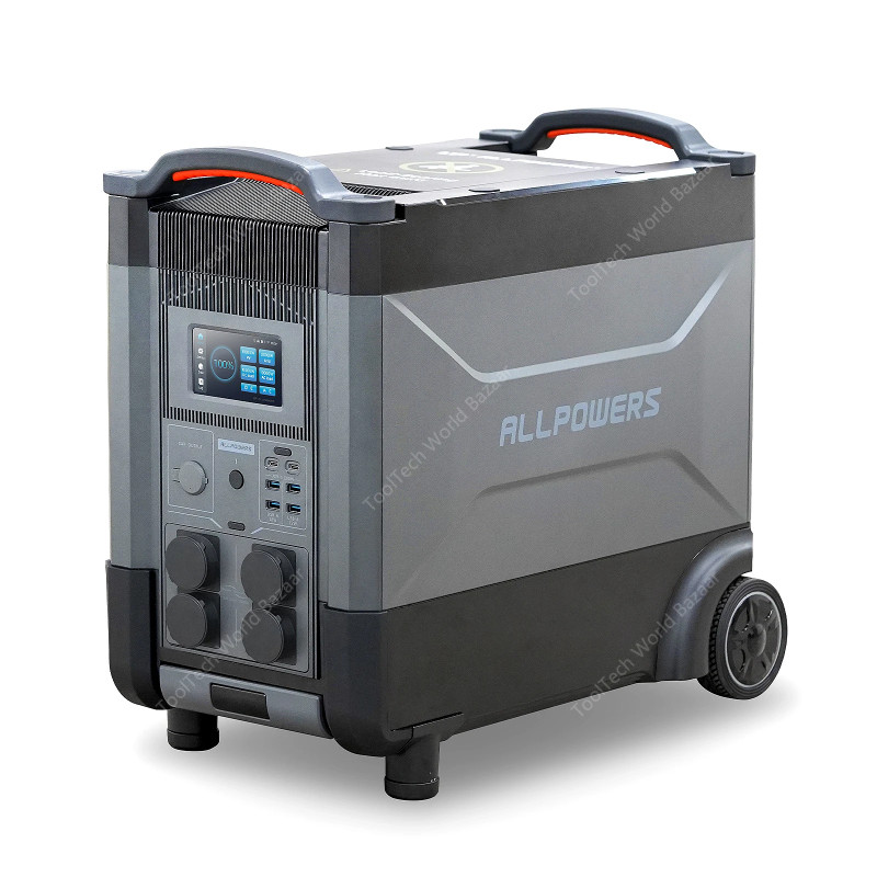 ALLPOWERS R4000 LiFePO4 Battery, 3600Wh Power Station 4000W Portable Generator, Expandable Battery