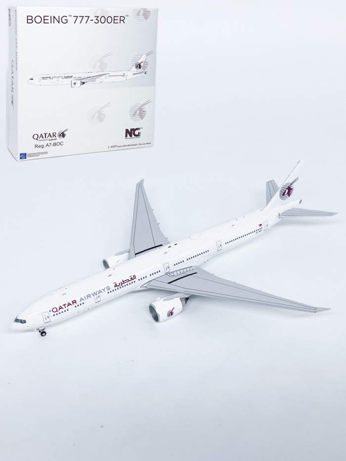 1: 400 Katar Air B777-300ER เครื่องบินผู้โดยสาร A7-BOC เครื่องบินรุ่นเครื่องประดับ NG