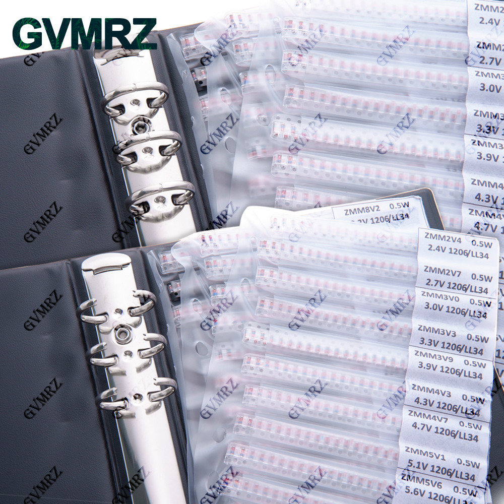 675/1350PCS SMD LL34 Zener ไดโอดชุดหนังสือ 0.5W 1/2W 3 V-24 V 2 V-39 V SMD ไดโอดชุด 1N4148