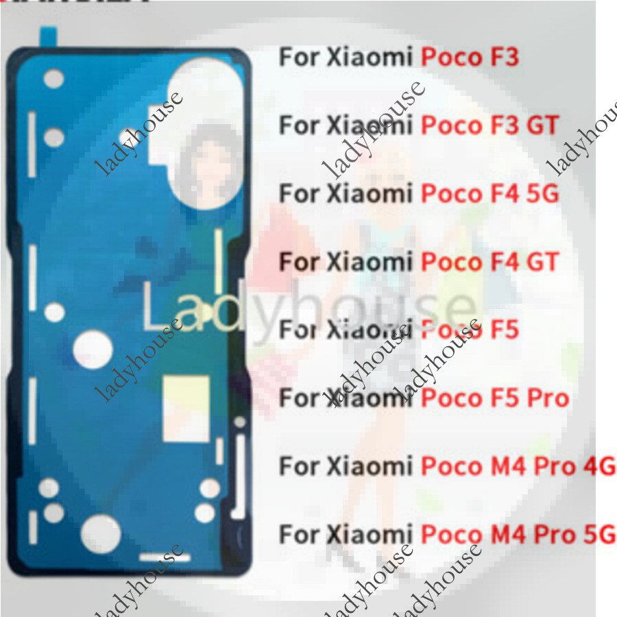 Original กาวสติกเกอร์ฝาหลังแบตเตอรี่กาวเทปสําหรับ Xiaomi Poco F3 F4 GT F5 Pro M4 Pro 4G 5G