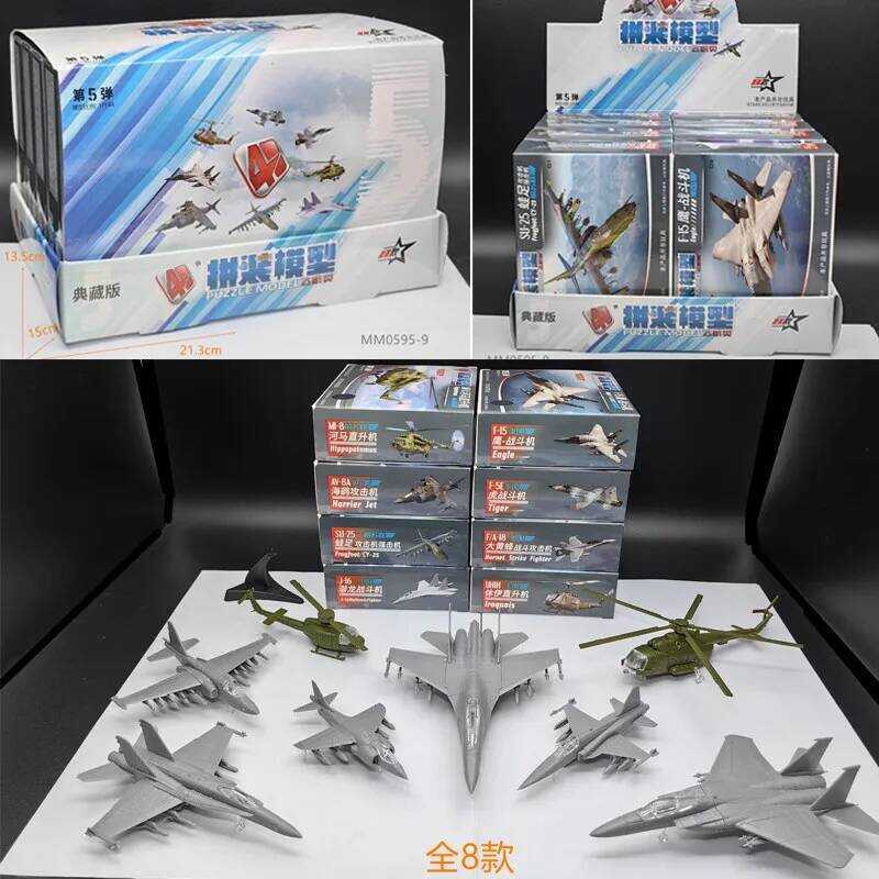 C 8Pcs/Set 1/144 Classic Fighter China J16 USSR Mi-8 Helicopter Su-30 Su-25 US F-15 F-5E F-18 Airpl