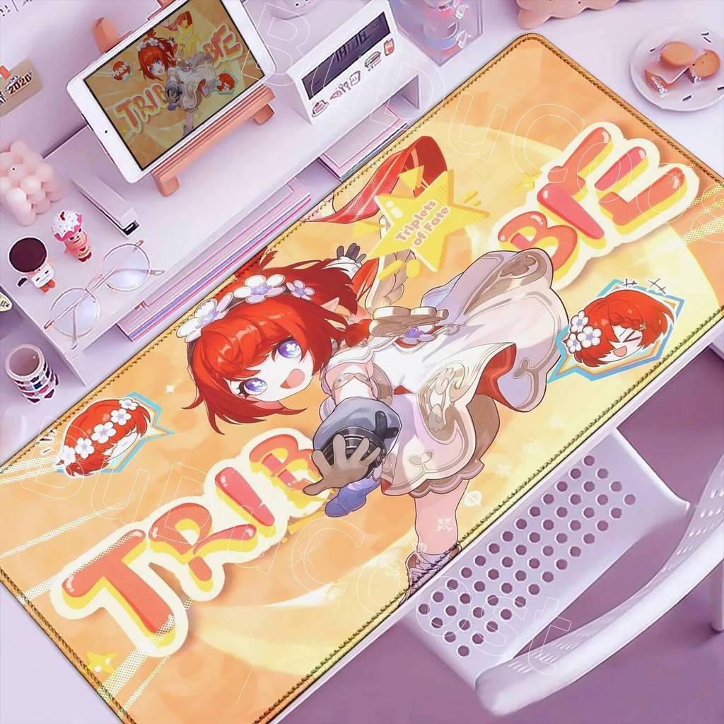 Chrysos Heir HD พิมพ์ Tribbie Mydei แผ่นรองเมาส์ลื่น Gamer สํานักงานยางแล็ปท็อป PC Mousepad Honkai Star Rail อะนิเมะโต๊ะ Mat