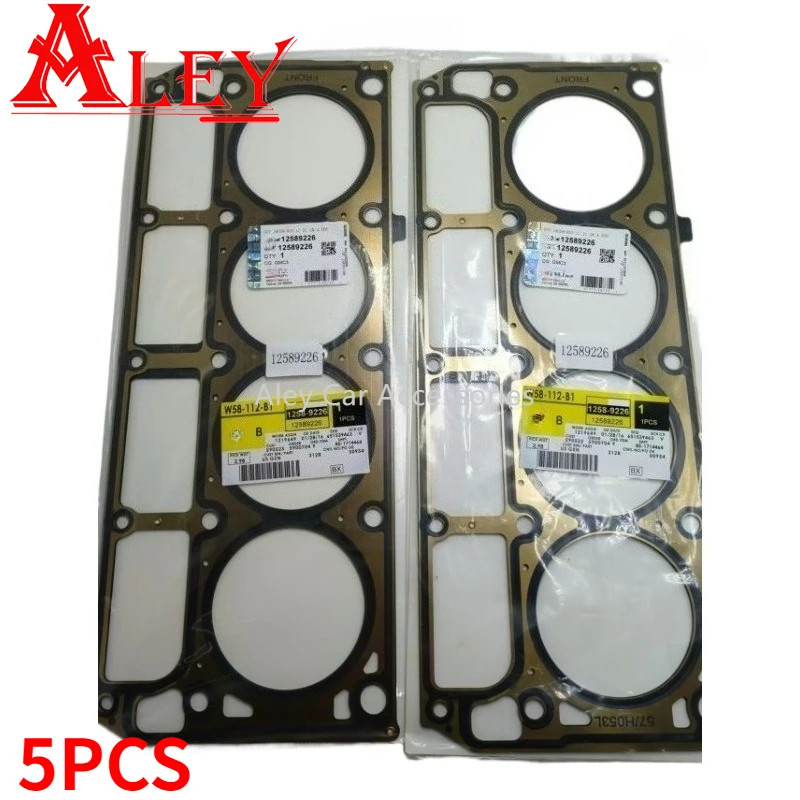 5PCS Engine Cylinder Head Gaskets 12589226 For GMC LS1 LS6 MLS Sierra 1500 Envoy