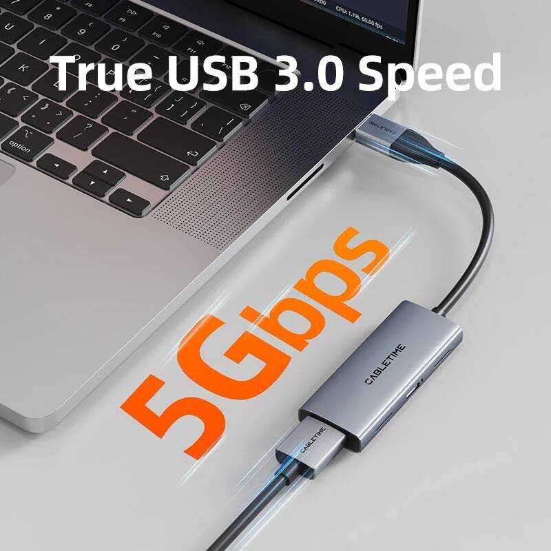 ▥ CABLETIME 3.0 HDMI Video Capture Card PD 100W 5Gbps USB A + C อลูมิเนียม 1080P Full HD สําหรั