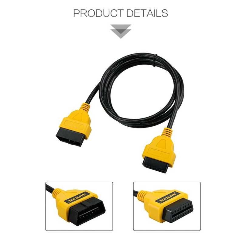 ▣ AUTOOL 1.5M 16Pin OBD Extension Automobile Obd2 Connect Adapter Auto Engine Fault Elm327 Cabl