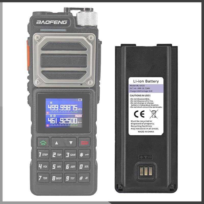 ▥ BAOFENG แบตเตอรี่ Li-Ion 25 UV ของแท้ Uv-25 Pro Max Bl-Uv25แบตเตอรี่สำรองความจุสูง USB C สำหร