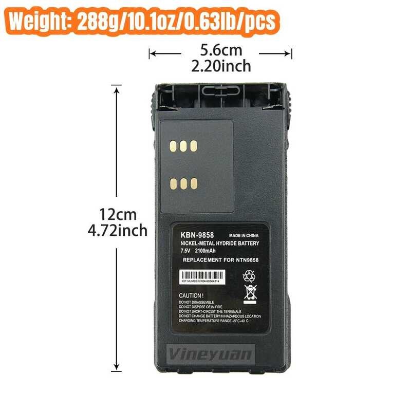 ▥ 2Pcs 2100Mah Ni-Mh แบตเตอรี่ Motorola Xts2500 Xts1500 Xts2250 Xts3000 Pr1500 Mt1500 (สำหรับ N
