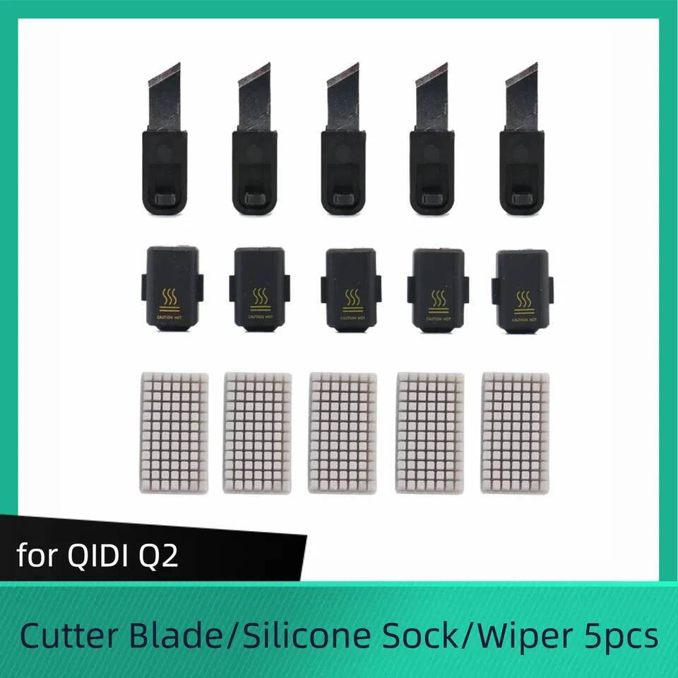 สําหรับ QIDI Q2 Hotend ซิลิโคนถุงเท้า Protector เครื่องตัดใบมีดสําหรับ QIDI Tech Q2 Silicon Wiper 3D