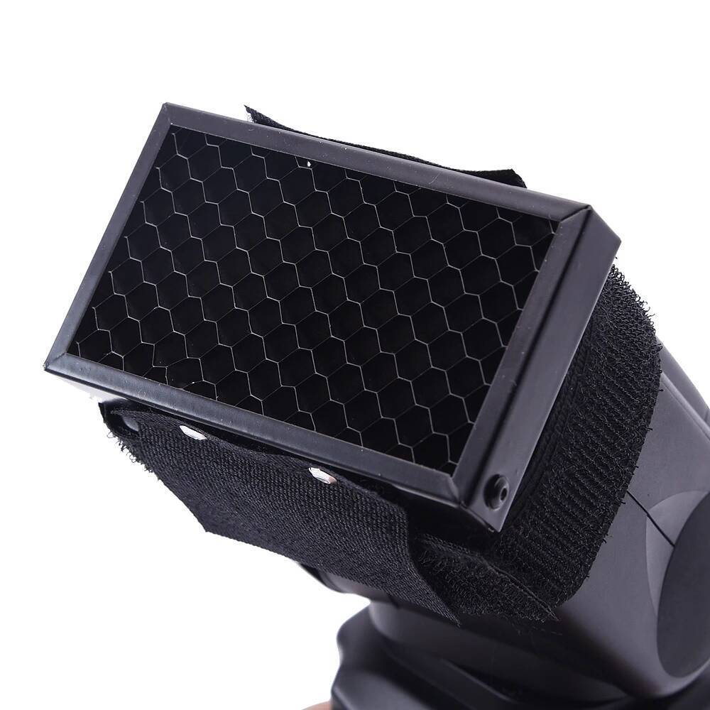 ตารางรังผึ้ง Spot Flash Diffuser Softbox สําหรับ Canon 580EX II 430EX สําหรับ nikon SB900 SB600 สําห