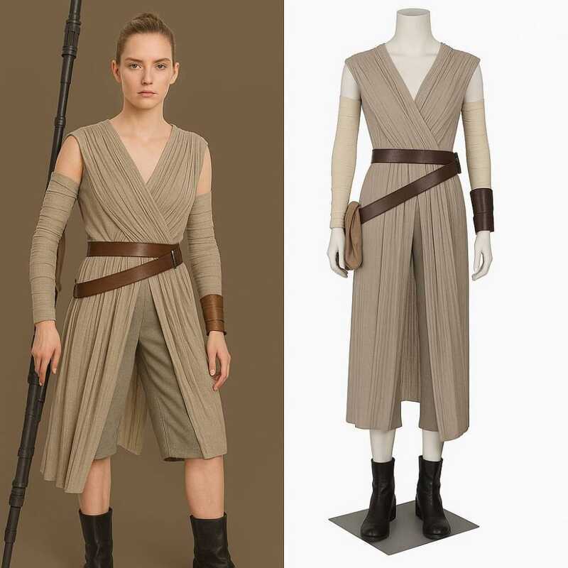 C สินค้าอยู่ไทย Cp167.3 ชุดอัศวิน เจได เรย์ สตาร์วอร์ Dress For Jedi Rey Sui Sar Wars Cosume Movies
