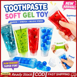4pcs ผลไม้ที่เต็มไปด้วย Maltose ยาสีฟันความเครียดบรรเทา Ball นุ่มช้า Rising Deformable Squeeze Squishy Fidget Sensory ของเล่น