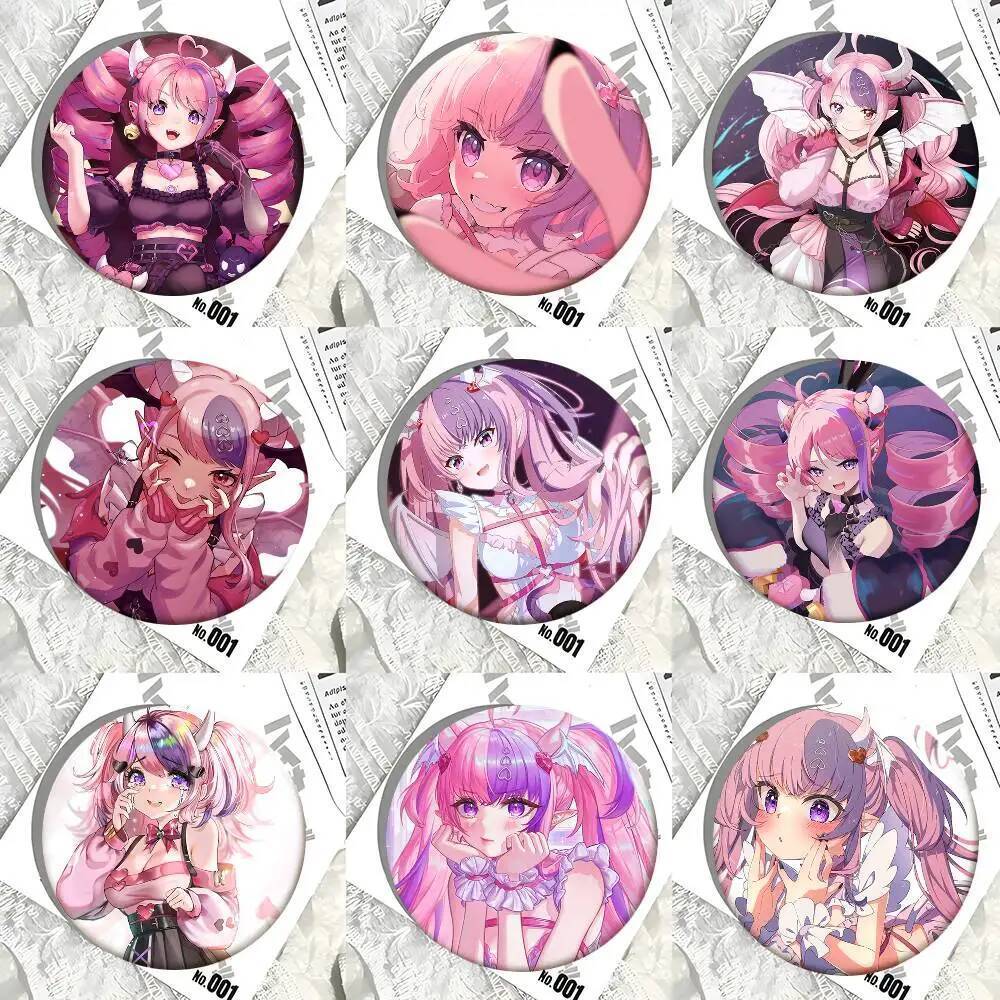 V-VShojo Ironmouse Round Badges สามารถใช้ตกแต่งเสื้อผ้าและหมุดกระเป๋าเป้สะพายหลัง