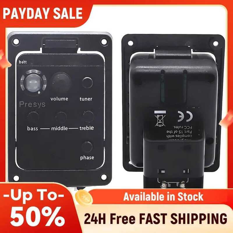 C Acoustic Guitar Pickup Acoustic Guitar Equalizer Battery Powered Pickup Tuner Portable Digital Tu