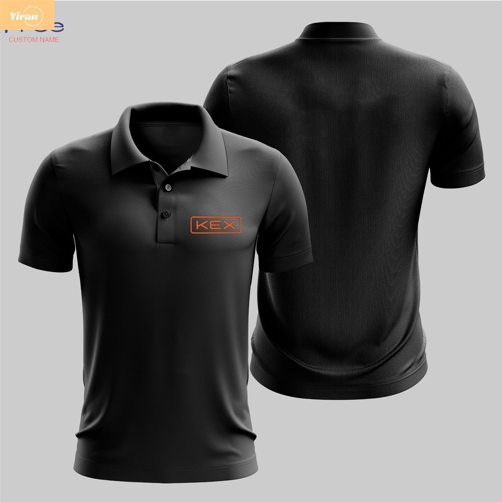 KEX EXPRESS ชุดเครื่องแบบเสื้อโปโลไมโครไฟเบอร์คอปกเสื้อยืด Unisex