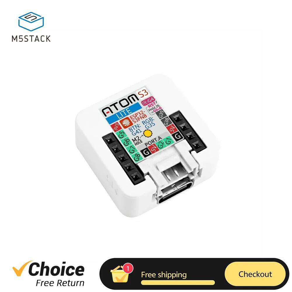M5Stack AtomS3 Lite Atom Series ESP32-S3FN8 โปรแกรม Controller 8M หน่วยความจํา Wi-Fi Development Kit