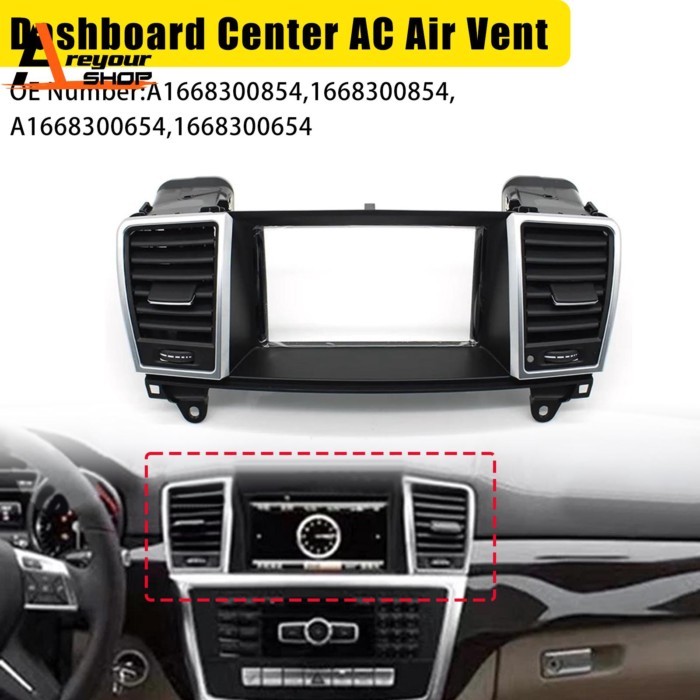 Areyourshop Dashboard Center Air Vent Big Screen for Mercedes GL ML X166 W166 2013 2014 2015