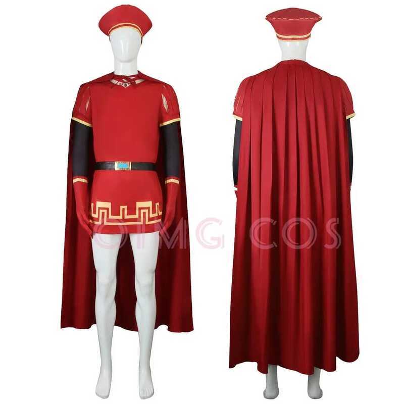 C Lord Farquaad Cosplay Costume Shrek Carnival Uniform Wig Anime Halloween Role Playing Holiday Par
