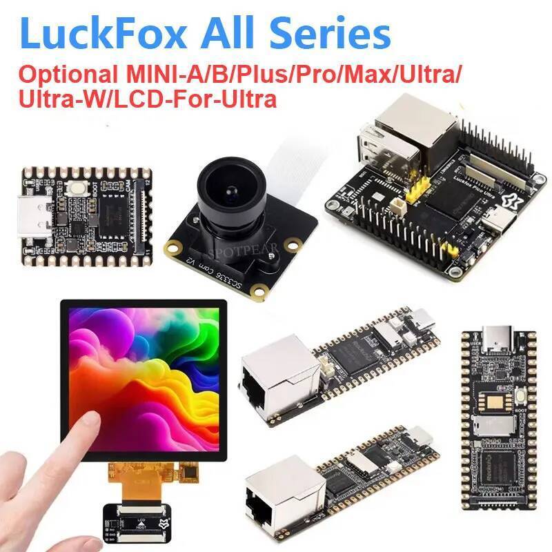 Luckfox Pico All Series ตัวเลือกกล้อง MINI-A/B/Plus/Pro/Max/Ultra/Ultra-W/LCD-For-Ultra RV1106/RV110