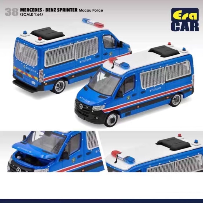 ERA38 1/64 Mercedes-Benz Sprinter Sprinter มาเก๊าตํารวจมาเก๊ารถตํารวจรุ่น