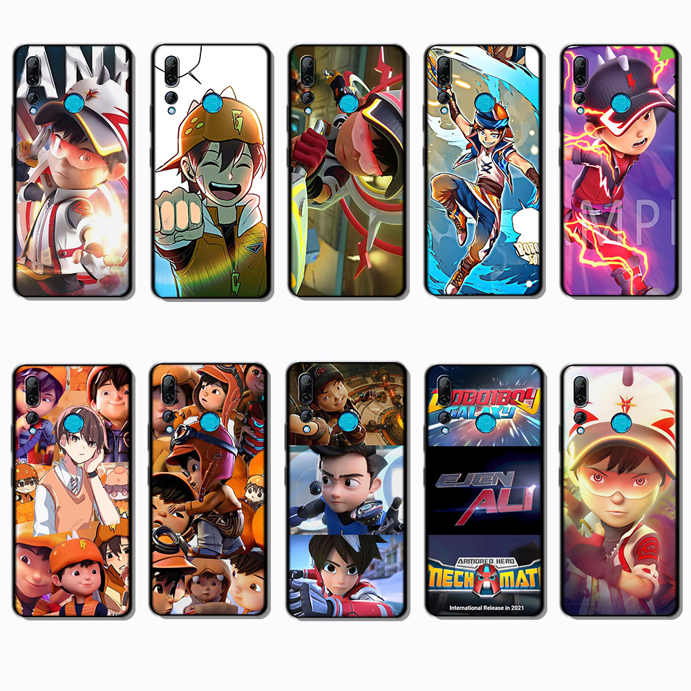 สําหรับ 3c Huawei Y6s Y6 Pro Y7 Y9 Prime NS26 fang boboiboy การ์ตูนเคสโทรศัพท์สีดํานุ่มแฟชั่น