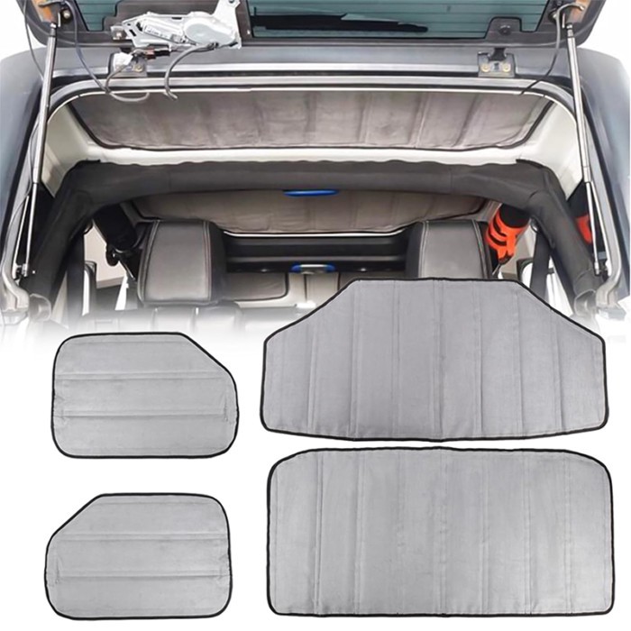 JK Hardtop Headliner Hard Top Roof Heat Insulation Cotton Sound Deadener Mat Kit for 2007-2018 Wran