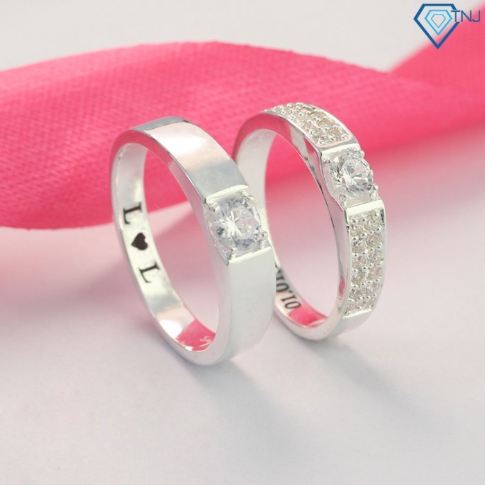 แหวนเงินผู้ชายและผู้หญิงมีหินสลักชื่อ ND0446 TNJ Jewelry