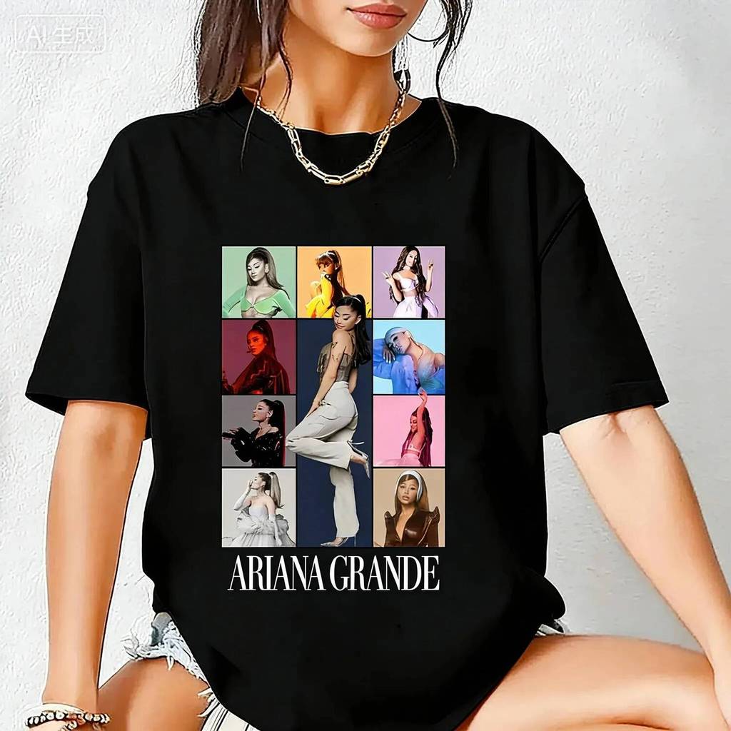 แฟชั่นฤดูร้อนอินเทรนด์ Tee ผู้ชายผู้หญิงวินเทจเสื้อยืด Ariana Grande, เสื้อ Ariana Grande Tour 2026,