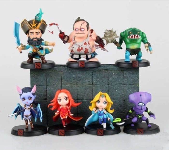 DOTA2 Dota 2 Q เวอร์ชัน 7 Dota รุ่น Fire Girl Ice Girl Butcher ตุ๊กตาฟิกเกอร์โมเดลเครื่องประดับ