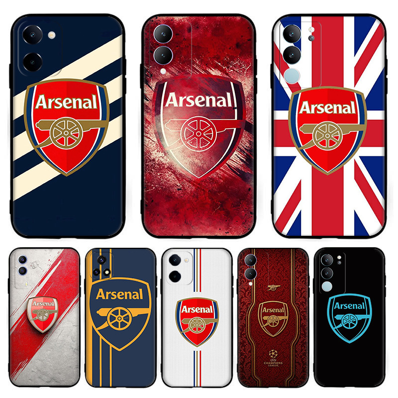 สําหรับ Vivo Y18 Y18S Y18E Y19s Y20 Y30 Y21t Y21 Y33S Y21S Y22 Y22S Y27 Y27S Y28 Arsenalarsenalalalalalalcalcal Football Club Casing 5Y22 สีดํา TPU ซิลิโคนนุ่มเคสโทรศัพท์