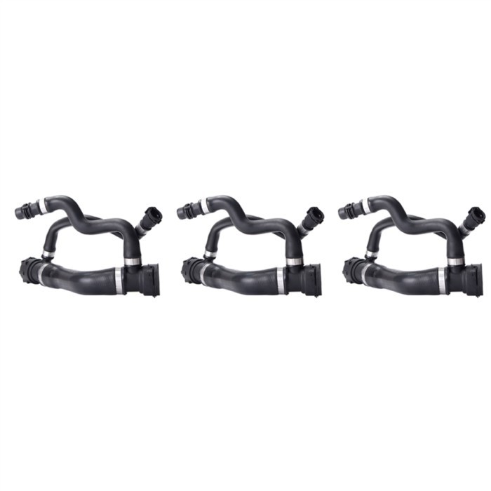 3X Radiator Cooling Upper Hose Rubber 17127546064 for BMW E60 E61 5 Series 525I 528I 530I